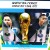 Subbuteo Andrew Table Soccer Argentina - France World Cup Final 2022 set on classic Hasbro bases
